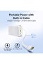 EnerFill Bipow2 Pro 30000 mAh Power Bank, Dahili USB-C Kablosu, 22.5W Hızlı Şarj, LED Ekran, Beyaz - 7