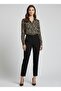 Women's Leopard Print Classic Collar Long Sleeve Shirt - 4