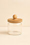3-Piece Borosilicate 450ml Jar Set with Bamboo Lid Kw-747 - 4