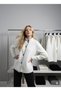 Women's Mock Neck shearling-look cropped coat with stitch detail d99879 - 2