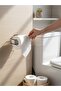 Adhesive Metal Black Square Toilet Paper Roll Holder Wc Paper Holder - 2