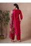 Rani Pink A-Line Kurta Set for Women with Palazzo and Organza Dupatta–Ethnic Indian Dress for Ladies - 8
