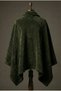 Snap Fastener Premium Shoulder Shawl Poncho - Khaki - 6
