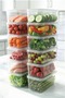 12 Pieces Shatterproof Airtight Freezer-Compatible Refrigerator Organizer 1.5 L