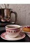 Therapy Written 4-Piece Porcelain Tea and Coffee Cup Set for 2 People - Red Red - 7
