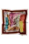 Geometric Striped Floral Pattern Sparkling Crystal Scarf