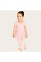 Pink Short Sleeve Back Cross Strap Tutu Skirted Ballet Leotard & Headband-Kids