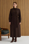 Brown Beaded Detailed Ferace - 2