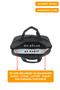 13.3-14 Inch Men's Briefcase Laptop Tablet A4 Paper File Compatible Shock-Absorbing Protection with Shoulder Strap - 3