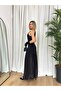 Halter Neck Chiffon Detailed Long Dress Nvm-20026 - 4