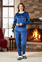 Women's Velvet Pajama Set 25384 Light Navy Blue