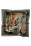 Geometric Striped Floral Pattern Sparkling Crystal Scarf - 2