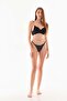 Black Chain Detail Lace-Up Sudien Set - 2