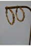 Special Series Embroidered Texture Xp Gold Hoop Earrings - 6