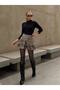 Bird Eye Fır Fır Mini Skirt with Tie Detail - 5