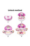 Foldable All-in-one Cosmetic Kit Heart-shaped Multi-layer Palette Beauty Face Eye Makeup For Women's - 3