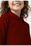 Children's Polo Neck Long Sleeve School T-Shirt Polo Fabric School Wear - Burgundy - 2