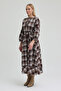 Regular Plaid Dress with Binding Detail # Eb4480 - 7