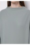 Relax Fit Round Neck Plain Women's Green T-Shirt - 4