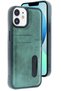 Flz iPhone 11 Case Sara Leather Case with Business Card Holder - Dark Green