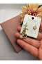 Zircon Stone Single Ear Dangle Charm Steel Earring - 2