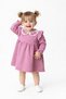 Baby Girl Muslin Dress |   Lace Collar Long Sleeve Relaxed Fit Casual Dress