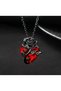 Red Heart Stone Rose Necklace – the Most Sparkling Gift of Love - 2