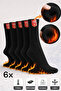 6 Pairs Thermal Winter Thick Black Socks Camping Cotton Outdoor Breathable Winter Thick Black Socks