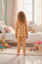 Girl's 3-8 Years Old 100% Cotton Moon Grandpa Patterned Starry Long Sleeve Pajama Set - 2