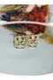 Stylishly Designed Steel Earrings with Gold Detail - 4