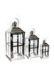 Silver Lantern Set of 3 Different Sizes - 2
