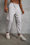 Men's Three-Thread Bottom Sweatpants with Elastic Cuffs - Gray - 3