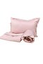 Single Satin Duvet Cover Set with Elastic Fitted Sheet and Hidden Zipper - 2