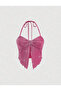 Fairycore Pink Crop Top Special Stylish Design Stone Detail Imported