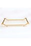 Rectangular Acrylic Serving Tray with Raised Golden Edges 44*28 cm - 2