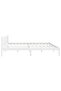 810103 Bed Frame without Mattress White Solid Wood 200x200 cm - 4