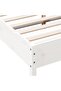 Bed Frame without Mattress White 120x200 cm Solid Wood Pine - 6