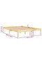 810027 Bed Frame without Mattress Solid Wood 160x200 cm - 7