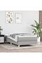 Box Spring Bed Frame Light Grey 90x200 cm Fabric