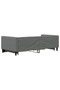 Daybed with Trundle&Drawers without Mattress Dark Grey 90x190 cm Single - 4