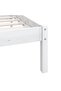 810103 Bed Frame without Mattress White Solid Wood 200x200 cm - 7