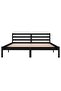 Bed Frame without Mattress Solid Wood Pine 160x200cm Black - 2