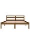 Bed Frame without Mattress Solid Wood Pine 140x200cm Honey Brown - 2