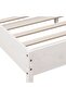 Bed Frame without Mattress White 200x200 cm Solid Wood Pine - 6