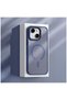 Apple iPhone 15 Compatible Case Aura M-Safe Silicone Case Navy Blue