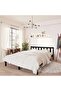 810086 Bed Frame without Mattress Black Solid Wood 140x200 cm