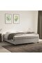 Box Spring Bed Frame Light Grey 180x200 cm Super King Velvet