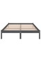 810039 Bed Frame without Mattress Grey Solid Wood 200x200 cm - 2
