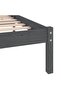 810029 Bed Frame without Mattress Grey Solid Wood 160x200 cm - 5