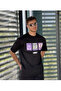 Unisex Crew Neck Printed Oversize T-Shirt - Black - 2